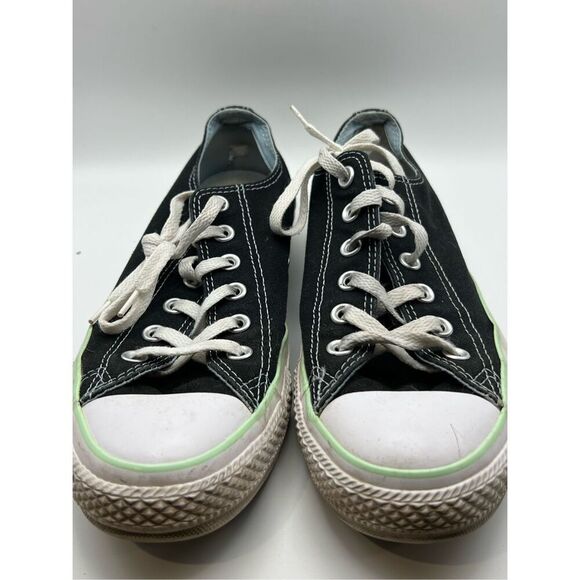 Converse Black Green Double Tongue All‎ Star Shoes Chuck Taylor - Picture 1 of 3